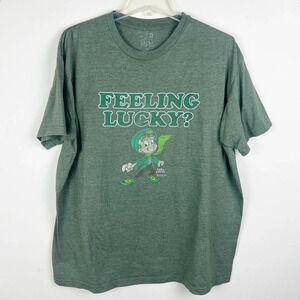 Men’s XL Feeling Lucky Charms Green Tee T Shirt Soft Graphic Novelty Top
